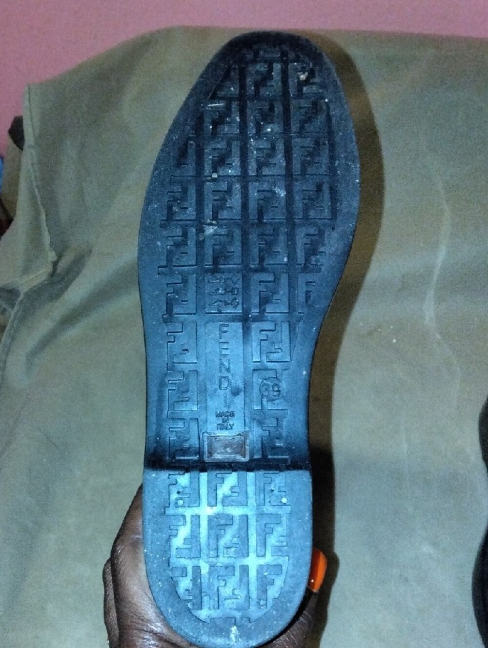 Fendi Women's Mid-Calf Patterned Rain Boots - Brown - Picture 3 of 9